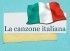 immagine della banciera italiana con scritto la canzone italiana